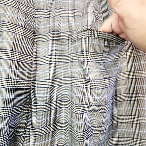 ModCloth Plus Size Wide Leg Plaid High Waist Trouser Pants Women 1X Pockets - Picture 14 of 16